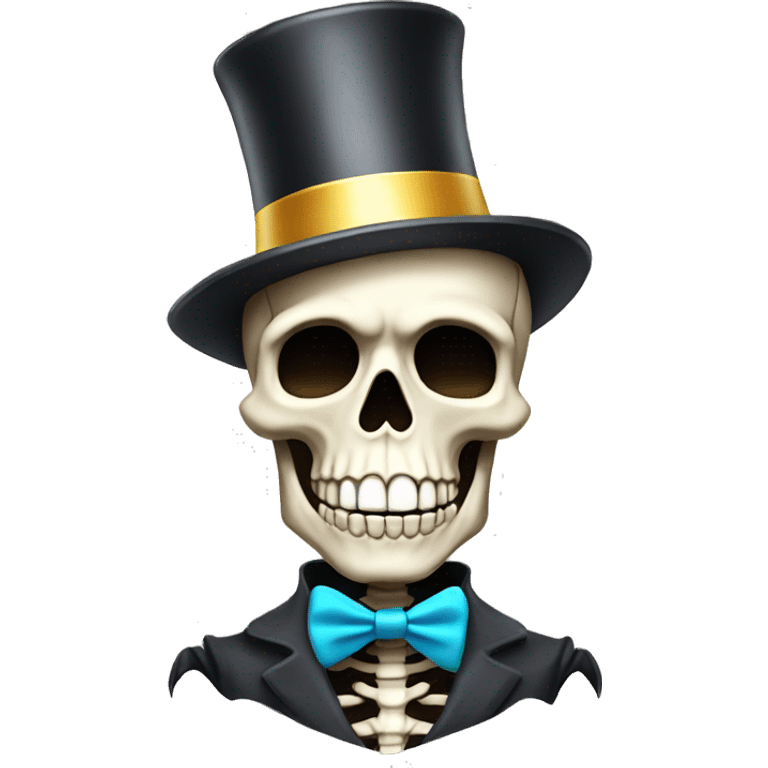 skeleton with party hat emoji