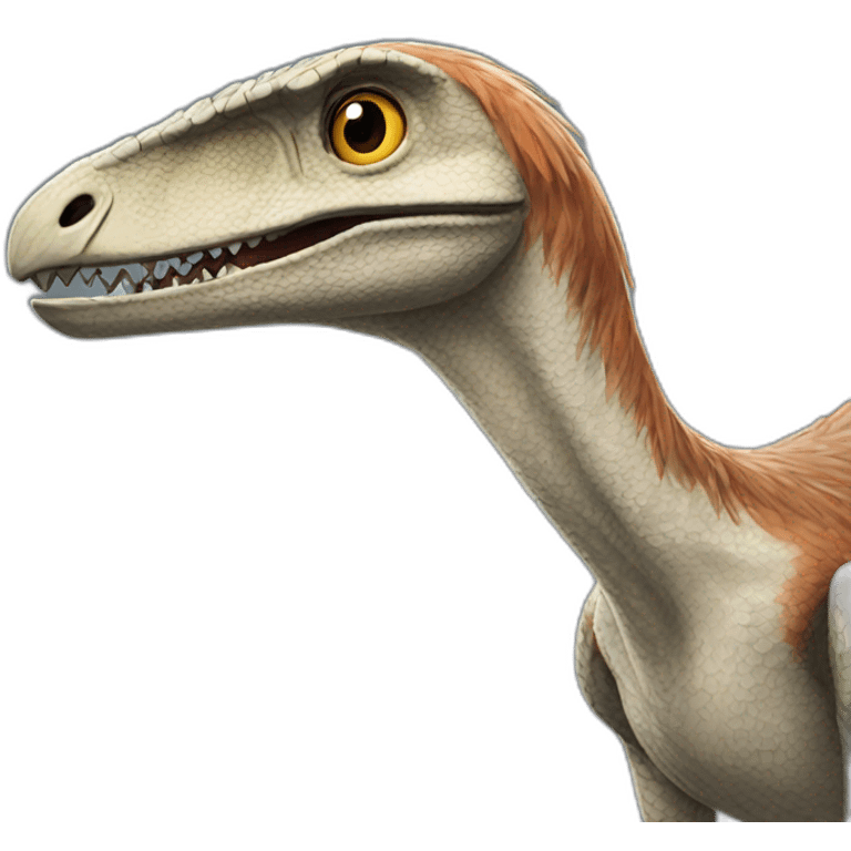 A feathered velociraptor emoji