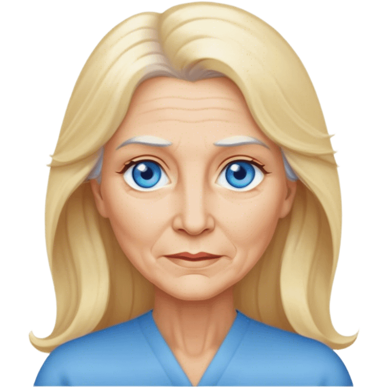 older lady long blonde hair blue eyes emoji