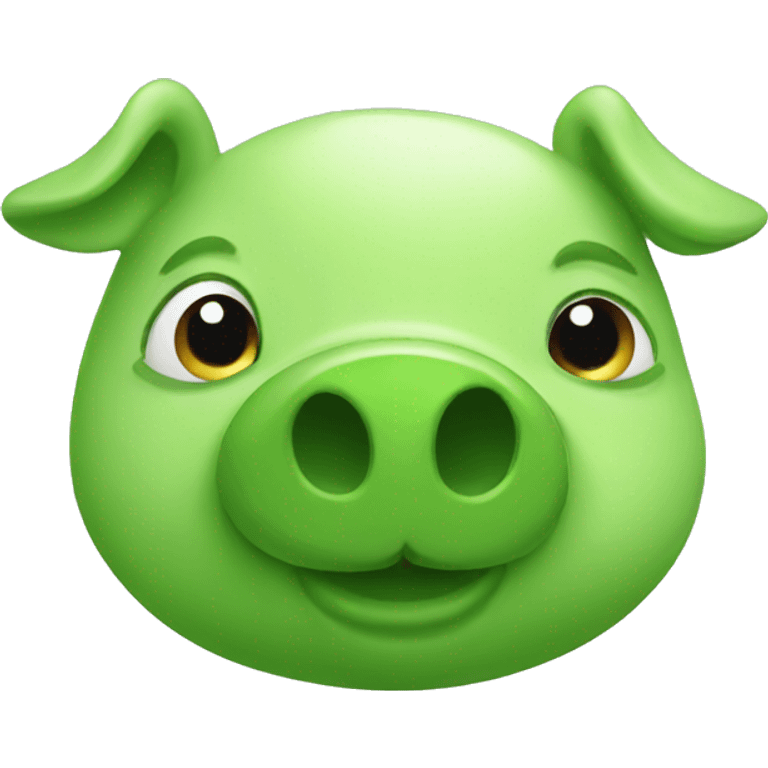 Green pig emoji