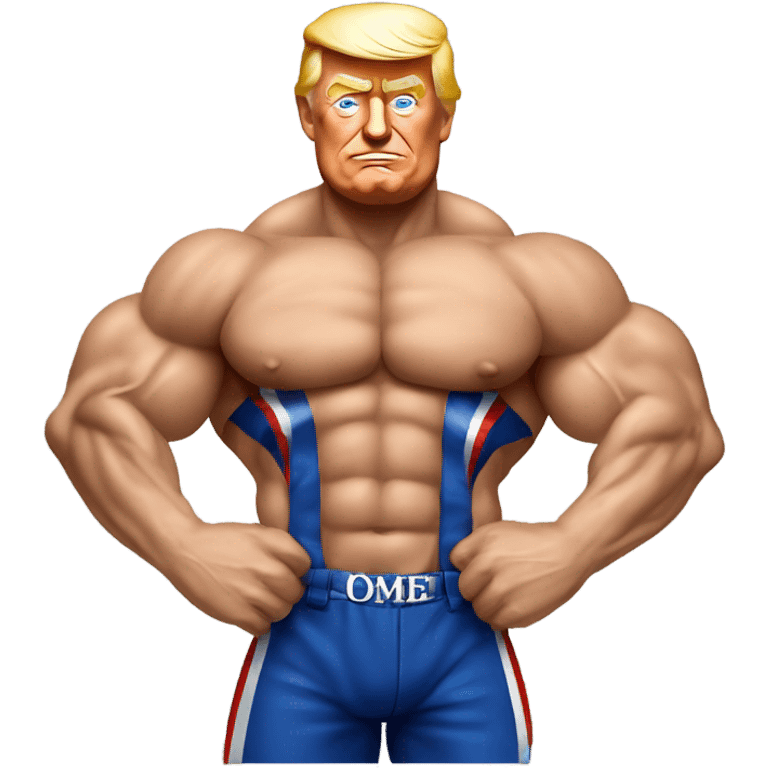 Donald Trump bodybuilder ￼ emoji