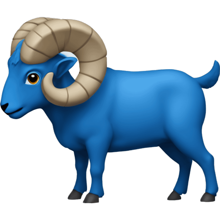 Blue ram (simple) emoji