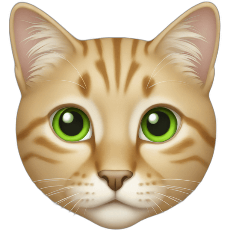 Cat with blonde long hair and green eyes emoji