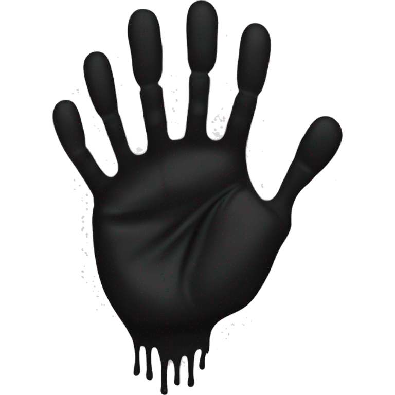 black handprint emoji