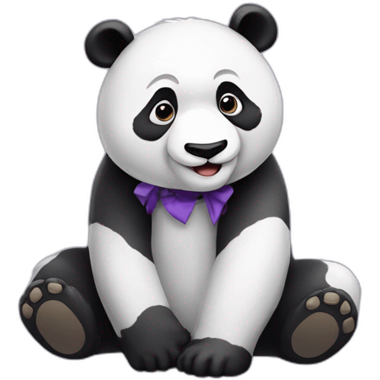 panda blanc et violet emoji