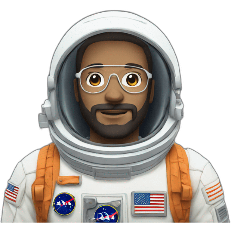 astronaut anime beard man glasses emoji