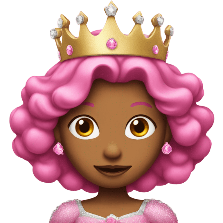 pink princess with crown emoji