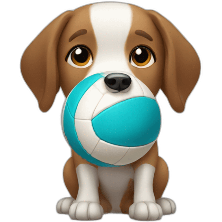 Dog playing volleyball  emoji