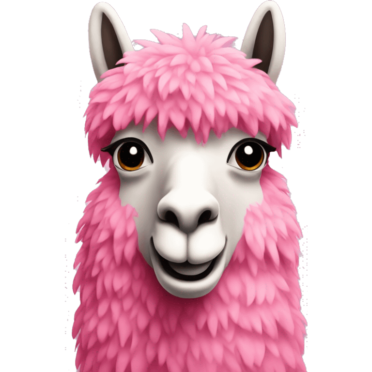 Pink llama emoji