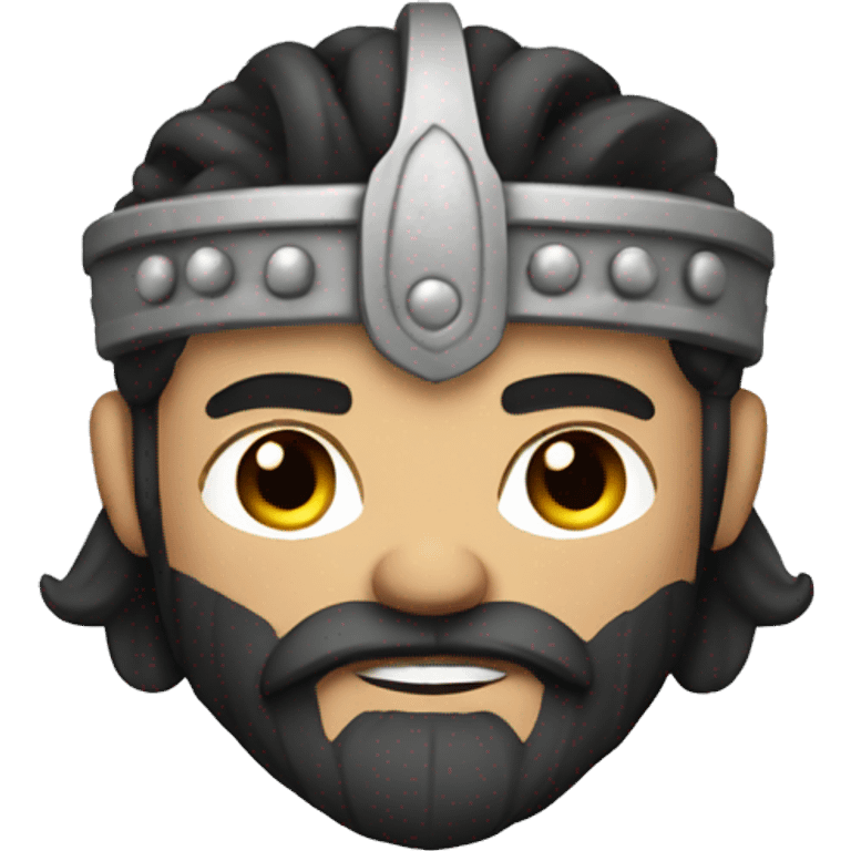 Viking with dark hair emoji