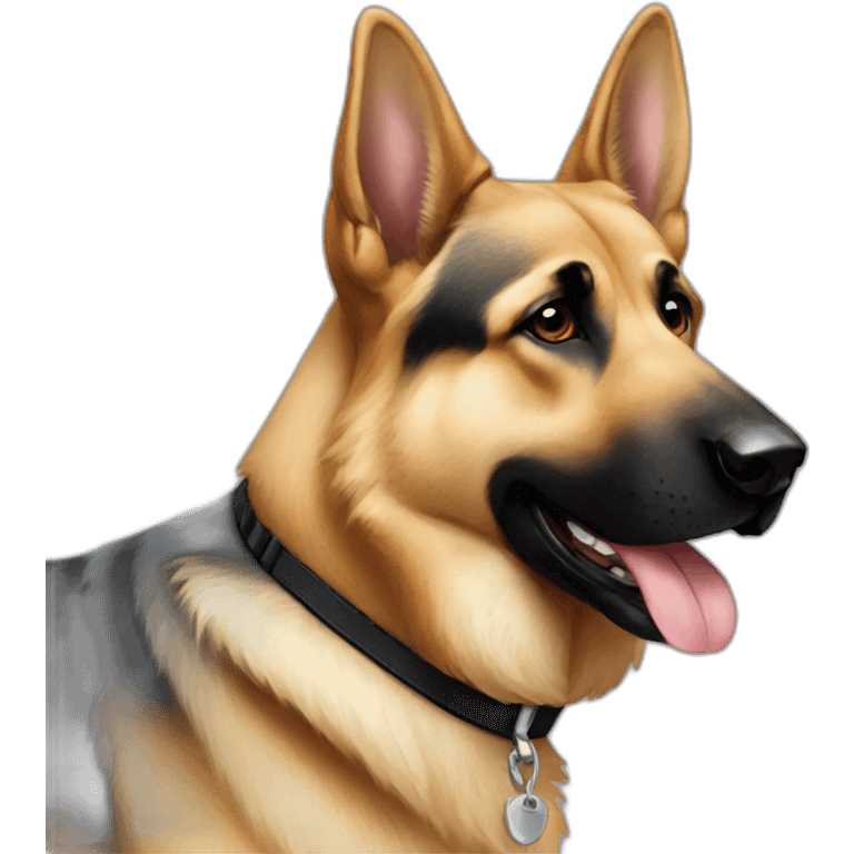 german shepherd with white Labrador emoji