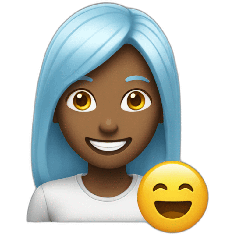 woman with gummy smile emoji