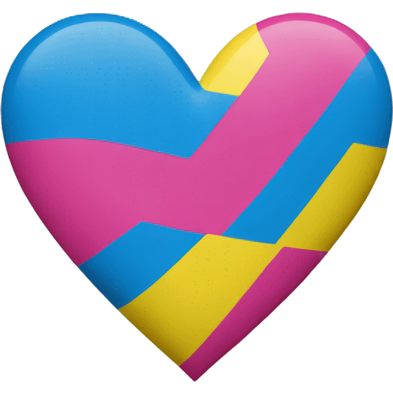 Pansexual flag heart emoji