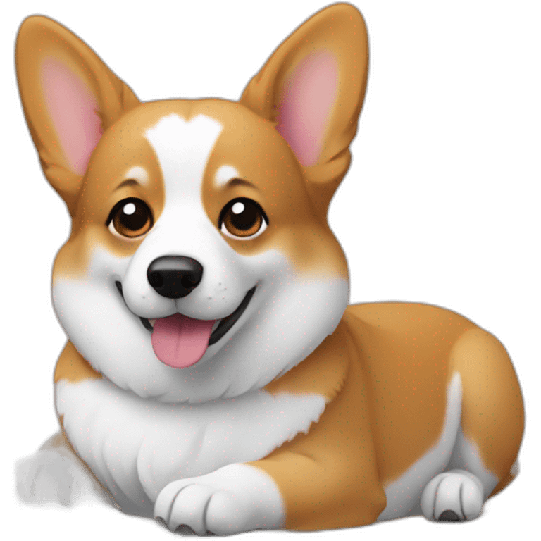 corgi with laptop emoji