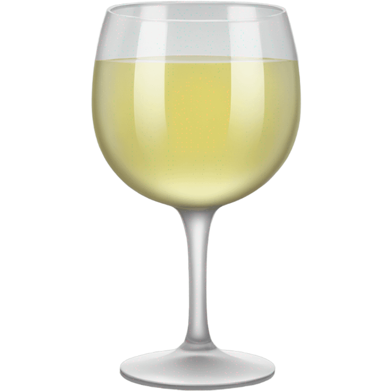 Wine glass with white wine emoji