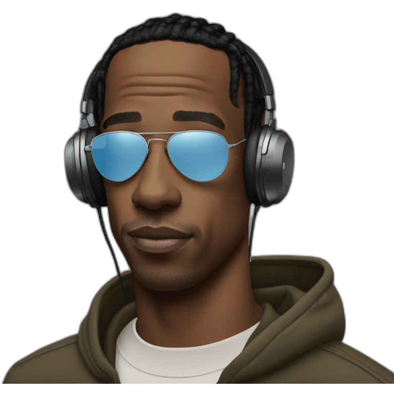 travis scott wiht airpods emoji