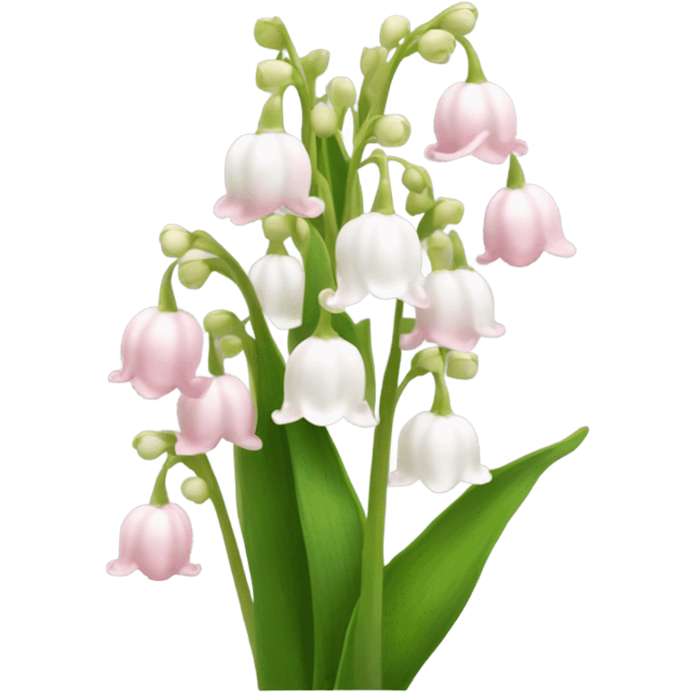 Lilly of the valley pink and can flowers  emoji