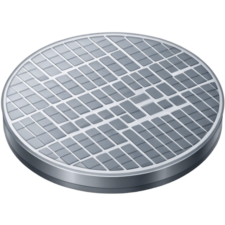 create simple gray and transparent semiconductor wafer emoji