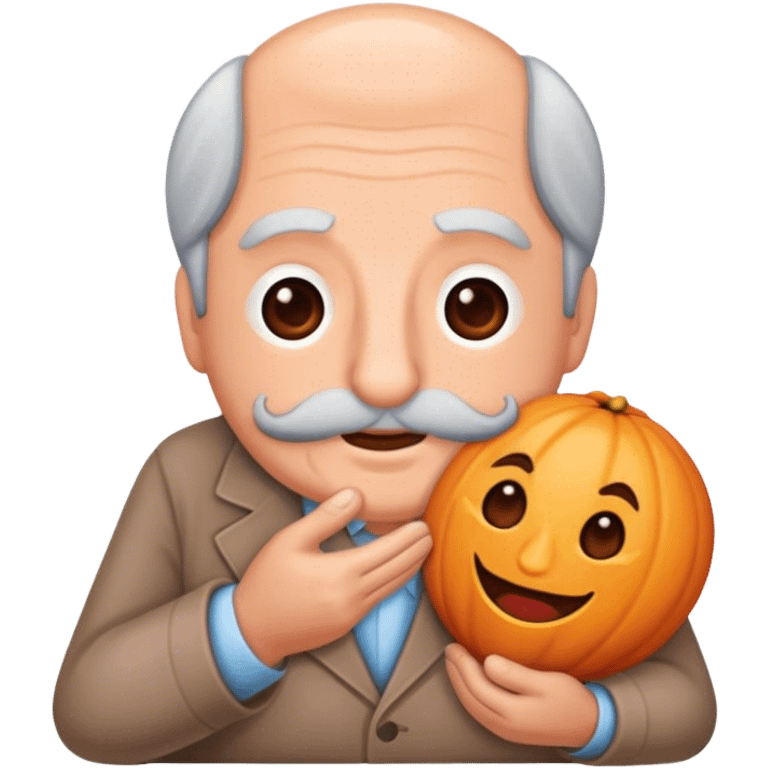 nonno abbracciato con la nipotina. emoji