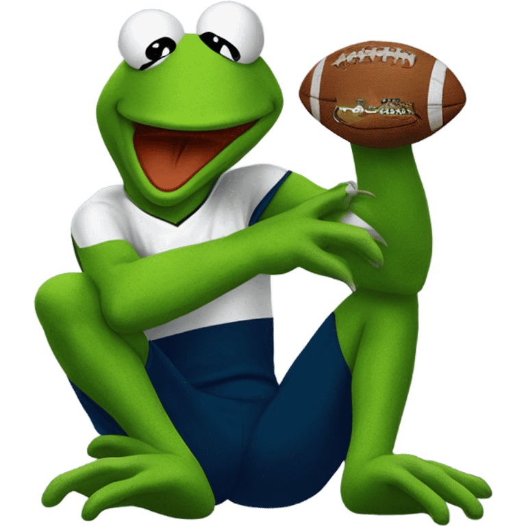 Philadelphia Eagle with Kermit the frog in its talons emoji