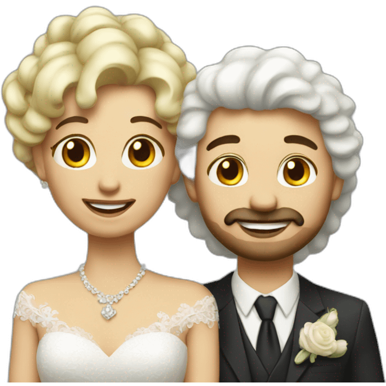 Couple 30 anniversary wedding emoji