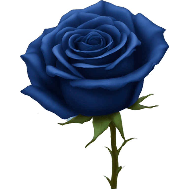 real dark blue rose emoji