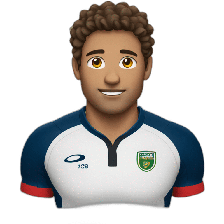 Rugby player Brown hair emoji