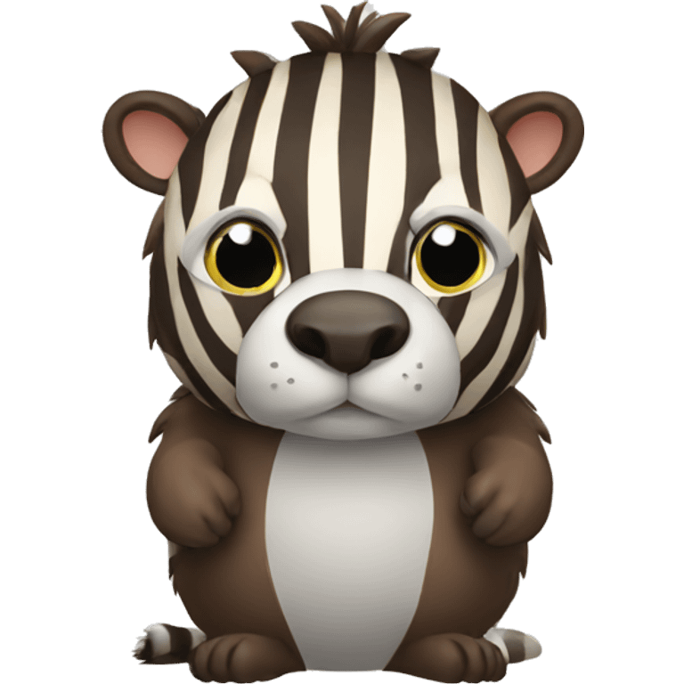 zebra as beaver emoji