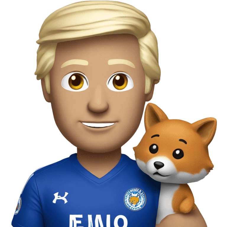 Donald trump as a Leicester supporter with fox  emoji