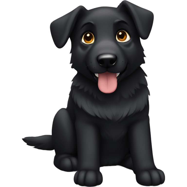 Black German shepherd  emoji