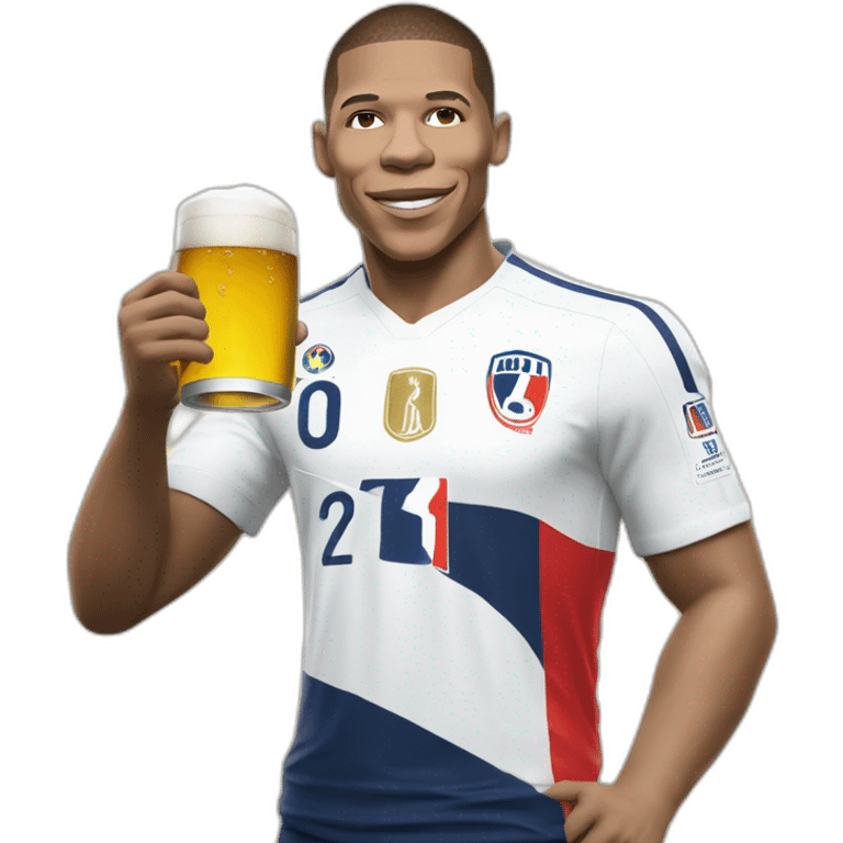 Mbappé qui boit une bière emoji