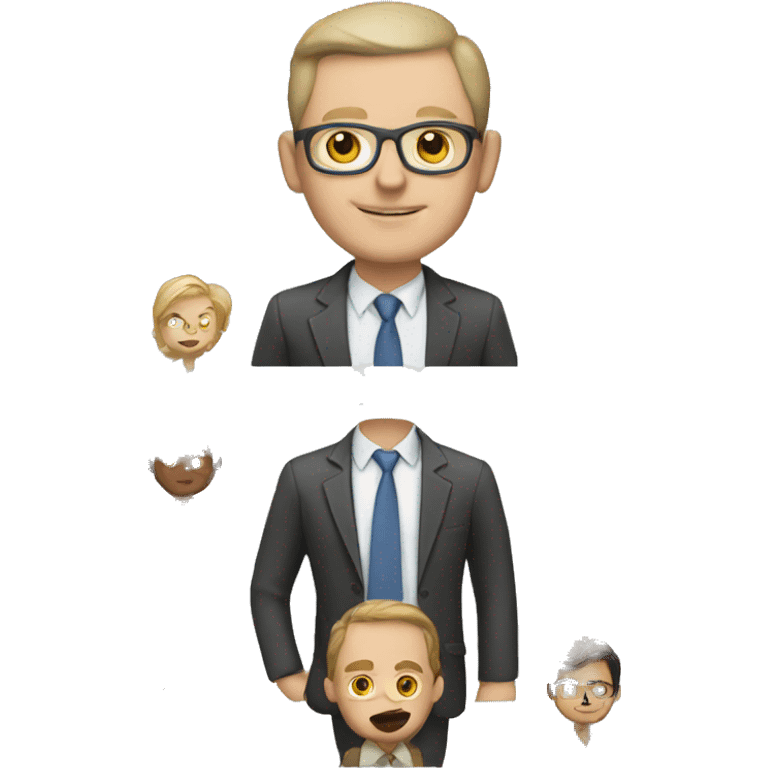 Teacher in university, white man emoji