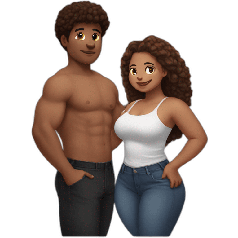 thicc boy with thicc girl emoji