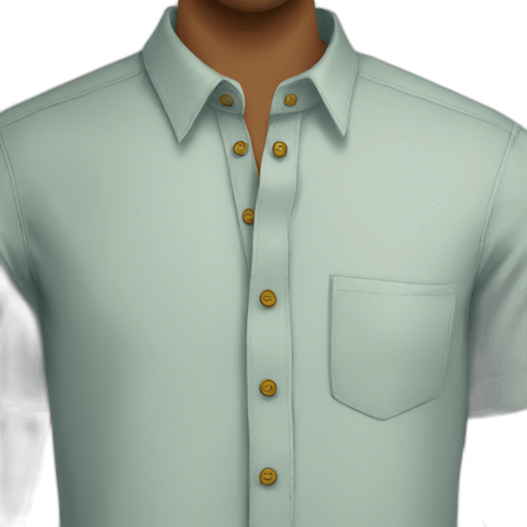 button-down sleeved shirt emoji