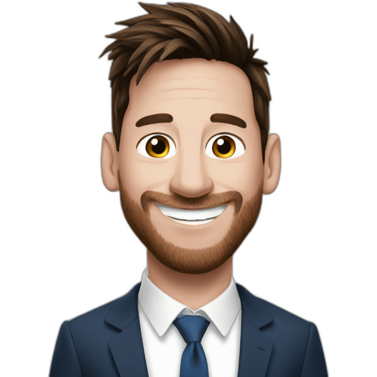 Messi smiling emoji