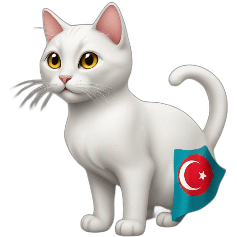 Cat and Turkish flag emoji