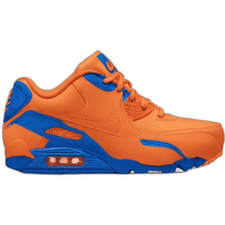 Chaussure nike bleu est orange emoji