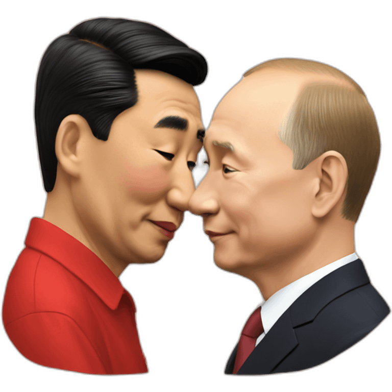 putin kissing xi jinping emoji