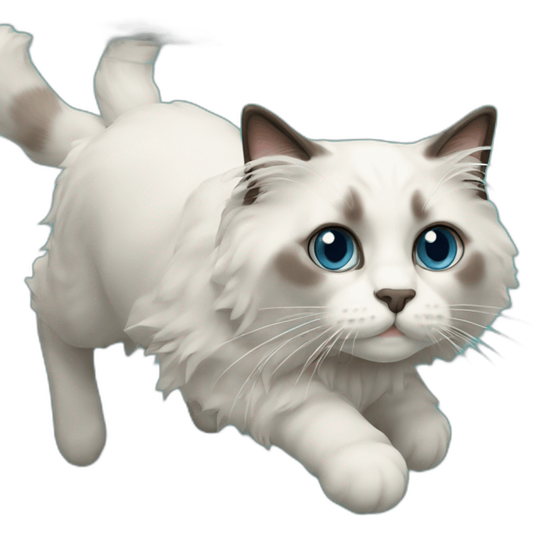 ragdoll cat swimming emoji