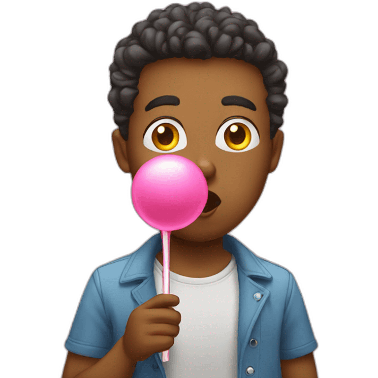 blowing bubblegum emoji