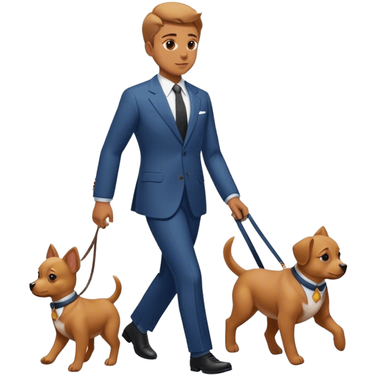 Mafia Boss walking puppy  emoji