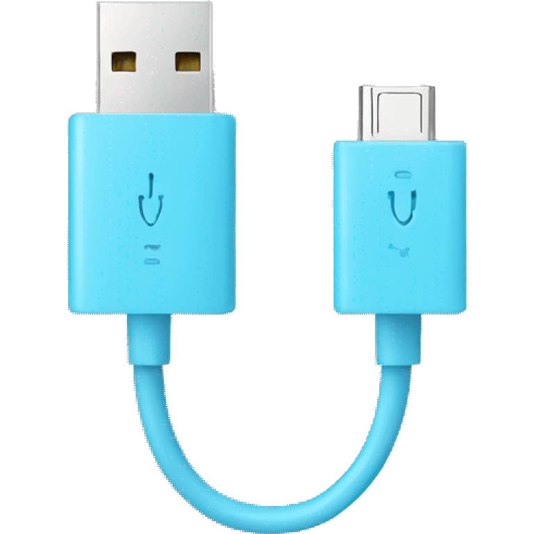 Light blue usb cable emoji