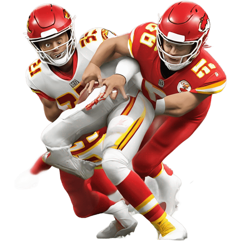 Patrick Mahomes getting tackled emoji