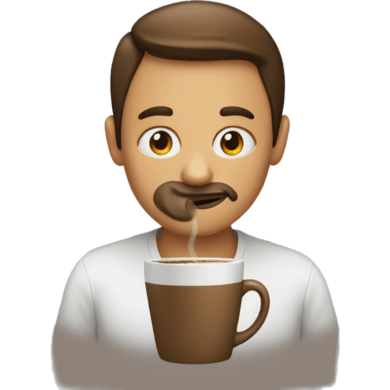 a face drinking coffee emoji