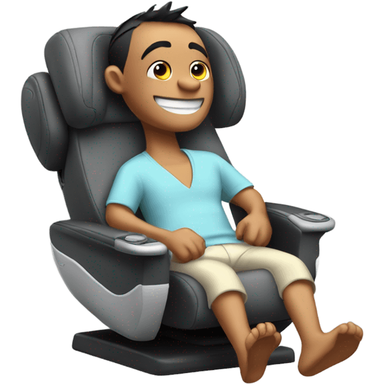 Stitch in a massage chair  emoji