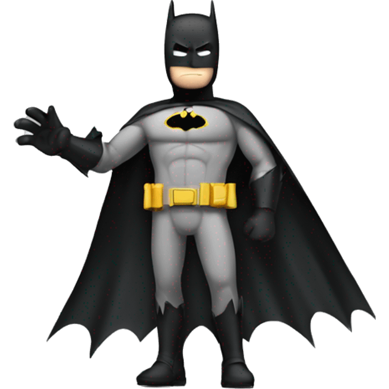 batman standing with his hand out motioning stop emoji