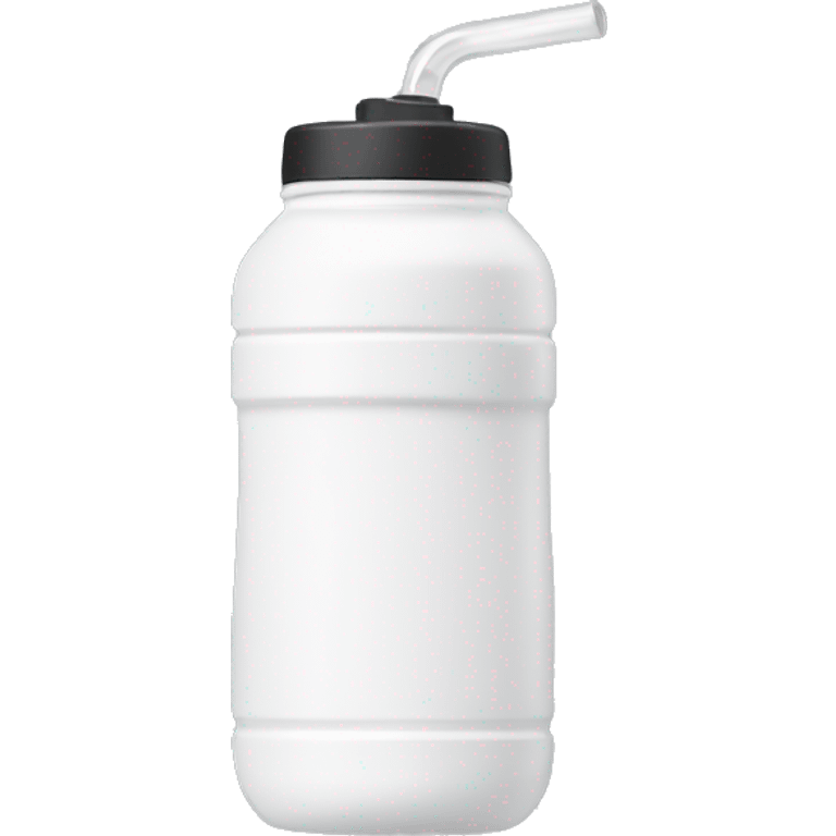 white water bottle with handle and straw emoji