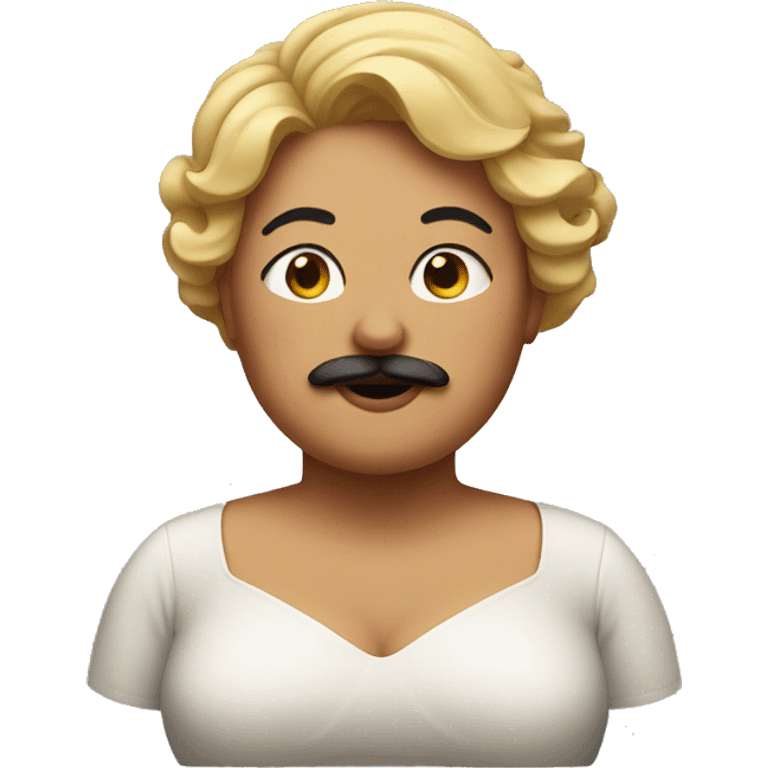 a fat woman with a mustache emoji