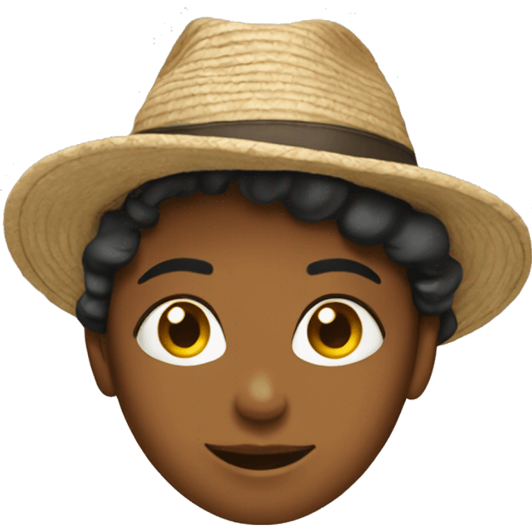 Woman demonstrating “hats off” emoji