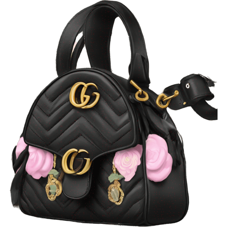 Black Gucci marmont bag emoji